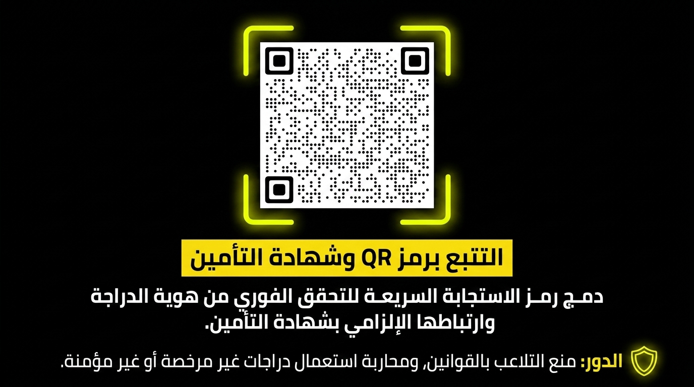 التتبع برمز QR وشهادة التأمين